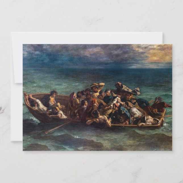 Carte De Remerciements Eugene Delacroix - L'épave de Don Juan (Devant)