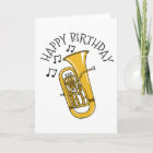 Euphonium Birthday Card Musicien de laiton