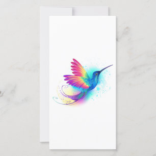 Carte De Remerciements Exotic Rainbow Hummingbird