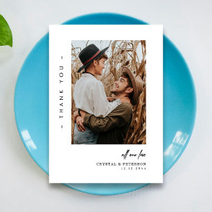 Carte De Remerciements Express Vos remerciements : Mariage photo simple e