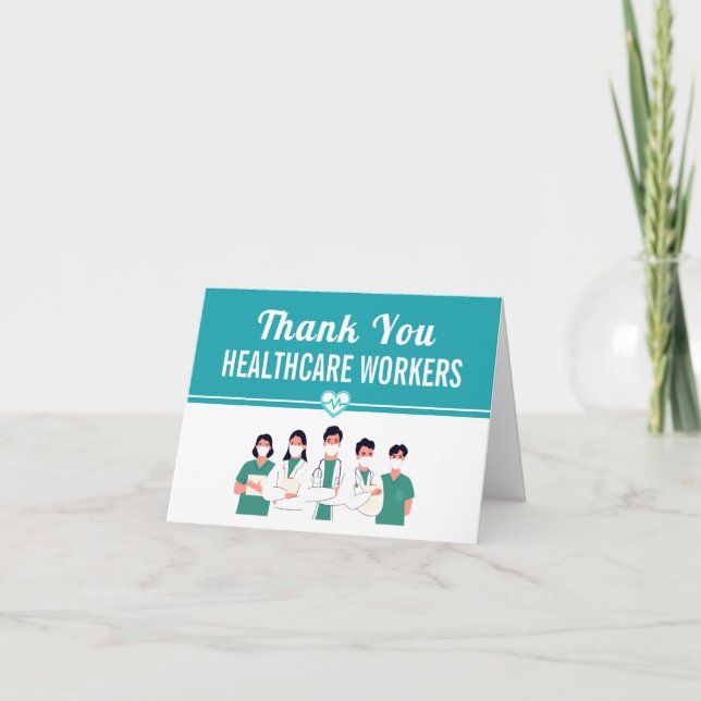 Carte De Remerciements Express Votre Gratitude aux premières lignes de la (Devant)