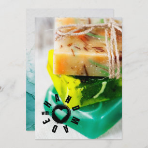 Carte De Remerciements Fabriqué à la main avec panneau d'amour Soap Maker