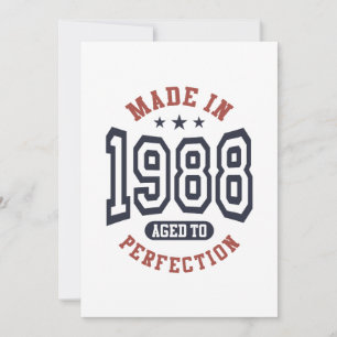 Carte De Remerciements Fabriqué En 1988 Âgé À Perfection Anniversaire Cad