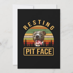 Carte De Remerciements Face de Resting