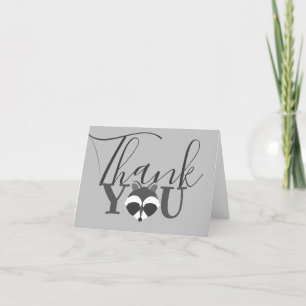 Carte De Remerciements Face Raccoon