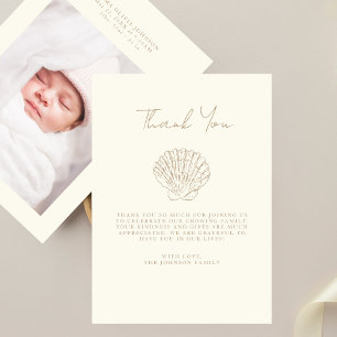 Carte De Remerciements Faire calligraphie simple Baby Shower photo