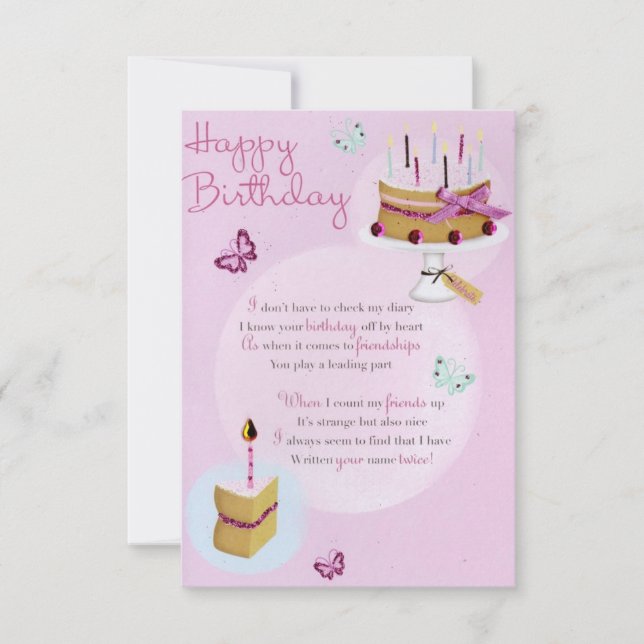 Carte De Remerciements Faire des souvenirs pour votre anniversaire" (Devant)