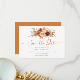 Carte De Remerciements Faire part de mariage Couleurs d'Automne
