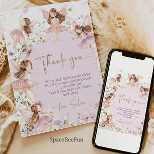 Carte De Remerciements Fairy Birday Party