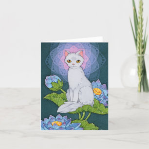 Carte De Remerciements Fairy Cats Affirmation chat mignon Mindfulness Car