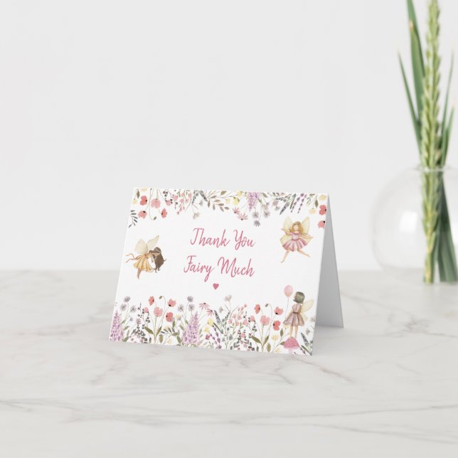 Carte De Remerciements Fairy Garden Boho Fleur sauvage (Devant)