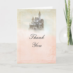 Carte De Remerciements Fairytale Castle Storybook Elegant Fold Card