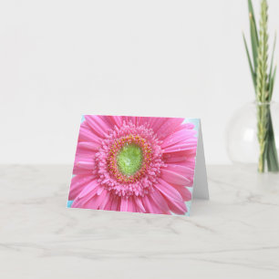 Carte De Remerciements Faisée de gerbera rose
