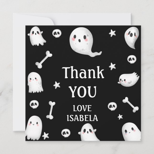 Carte De Remerciements Faisons peur, Fête d'Halloween (Devant)