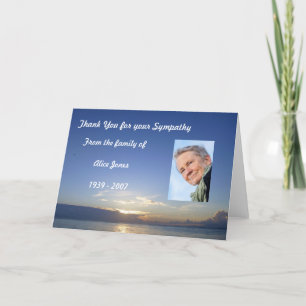 Carte de remerciements fait sur commande de