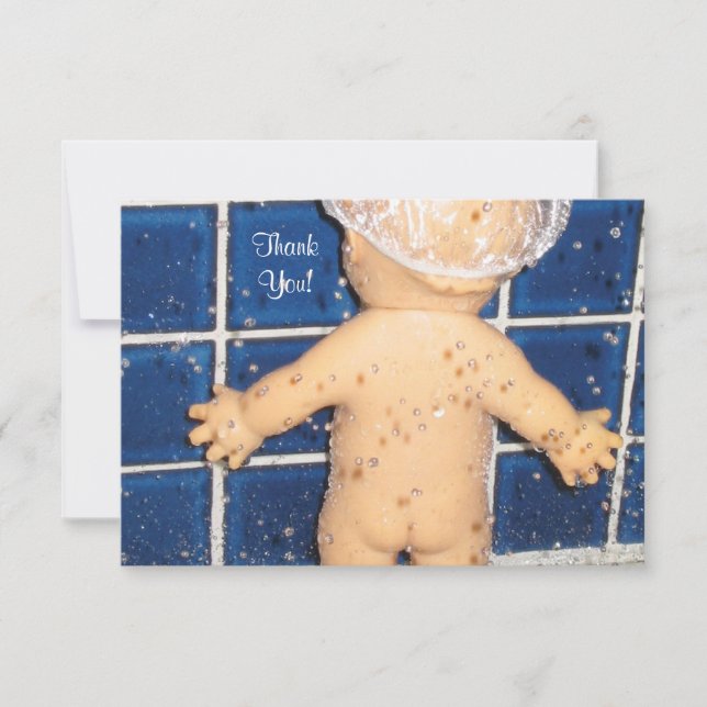 Carte de remerciements fait sur commande de baby (Devant)