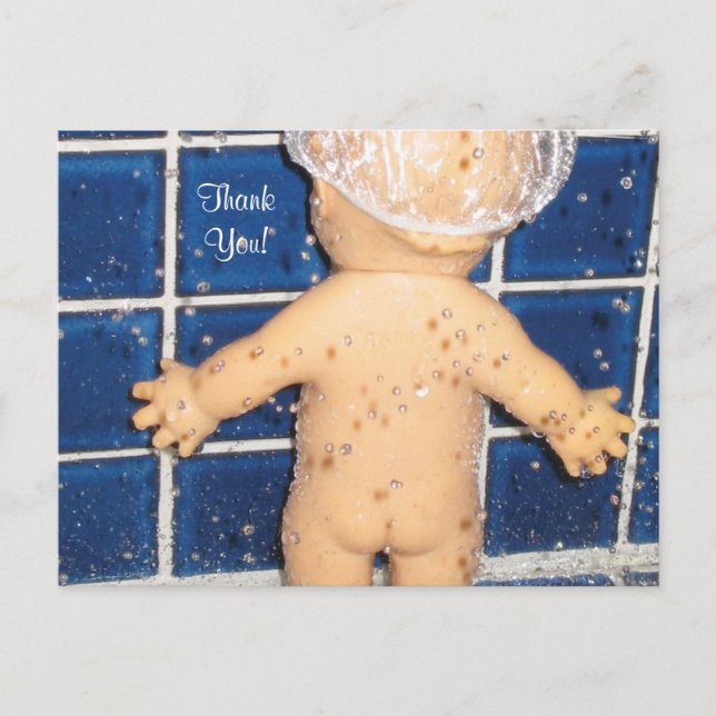 Carte de remerciements fait sur commande de baby (Devant)