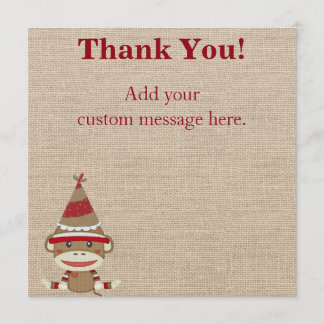 Carte de remerciements fait sur commande de cadeau