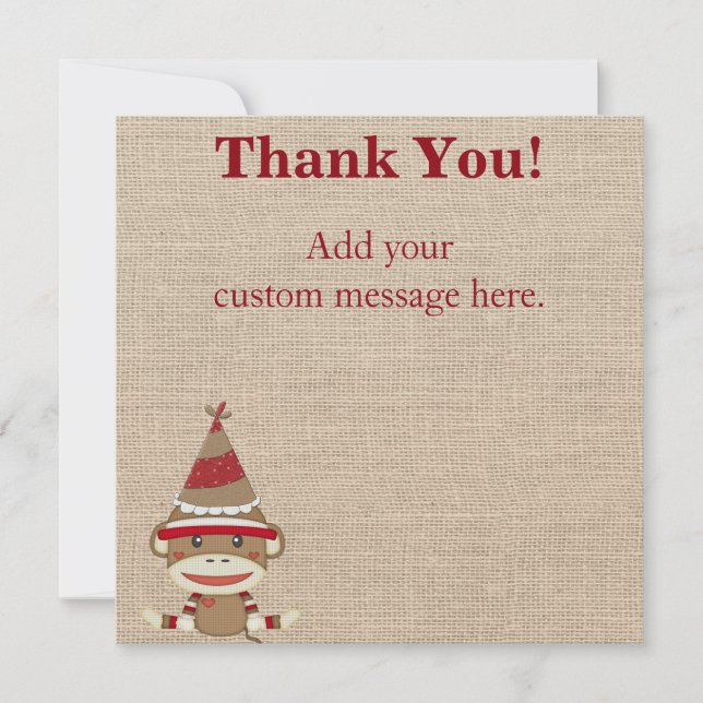 Carte de remerciements fait sur commande de cadeau (Devant)