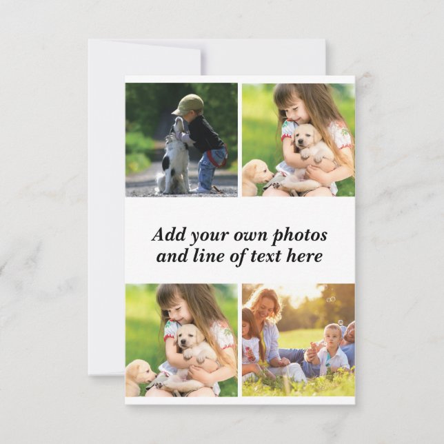 Carte De Remerciements Faites votre propre collage photo et texte (Devant)