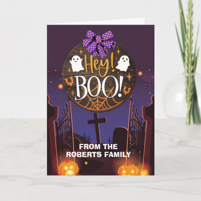 Carte De Remerciements Famille de voeux d'Halloween...carte de voeux (Devant)