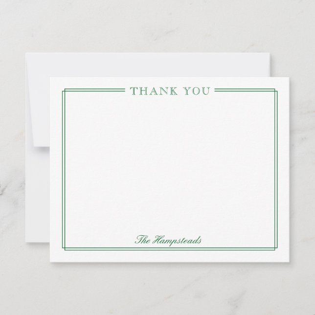 Carte De Remerciements Famille ou Couples Élégant Script Papier à lettres (Devant)