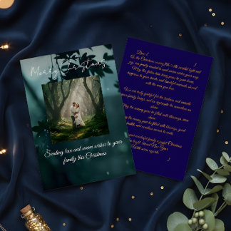 Carte De Remerciements Family Christmas Card Custom Photo Holiday Message