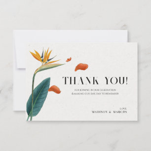Carte De Remerciements Fancy Fleurs Tropicales Mariage-Carte de remerciem