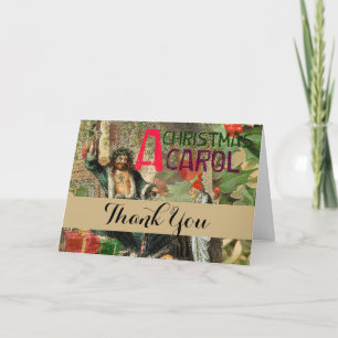 Carte De Remerciements Fantôme de Noël Illustration actuelle Scrooge