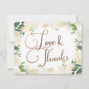 Carte De Remerciements Farmhouse Fresh Rustic Country Love and Thanks