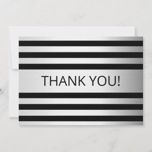 Carte De Remerciements Faux Contemporain Silver Ombre Grandes Tailles & N