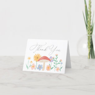 Carte De Remerciements Fée Floral Fille fête d'anniversaire
