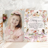Fées Whimsical Anniversaire Fleur Jardin Photo