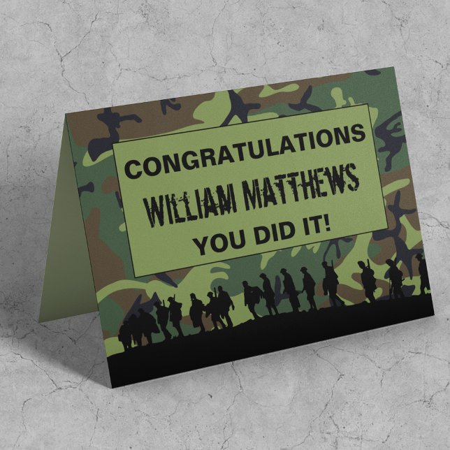Carte De Remerciements Félicitations à l'armée qui se retire (Créateur téléchargé)