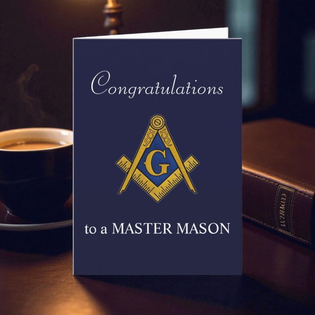 Carte De Remerciements Félicitations Freemason Masonic Master Mason (Créateur téléchargé)
