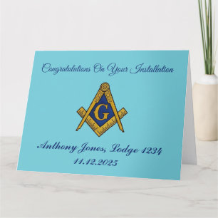 Carte De Remerciements Félicitations Installation Master Mason