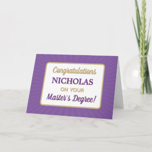 Carte De Remerciements Félicitations ! Master's Degree Graduation card