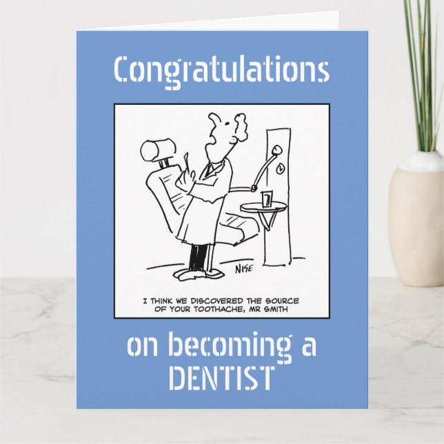 Carte De Remerciements Félicitations pour être devenu dentiste (Devant)