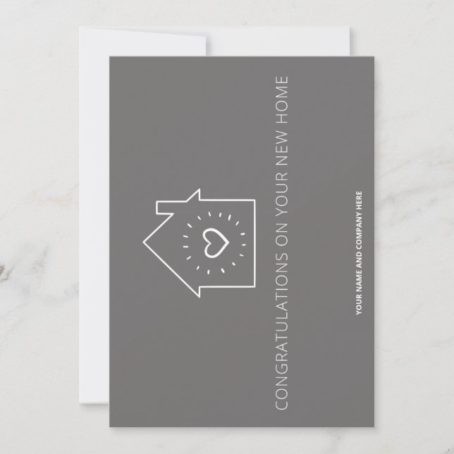 Carte De Remerciements Félicitations Pour Votre Nouveau Accueil : REALTOR (Devant)