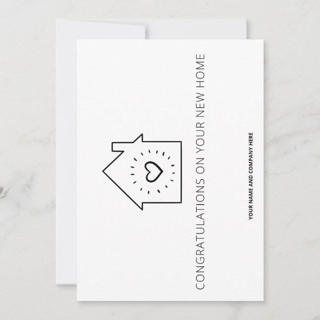 Carte De Remerciements Félicitations Pour Votre Nouvelle Maison : REALTOR (Devant)