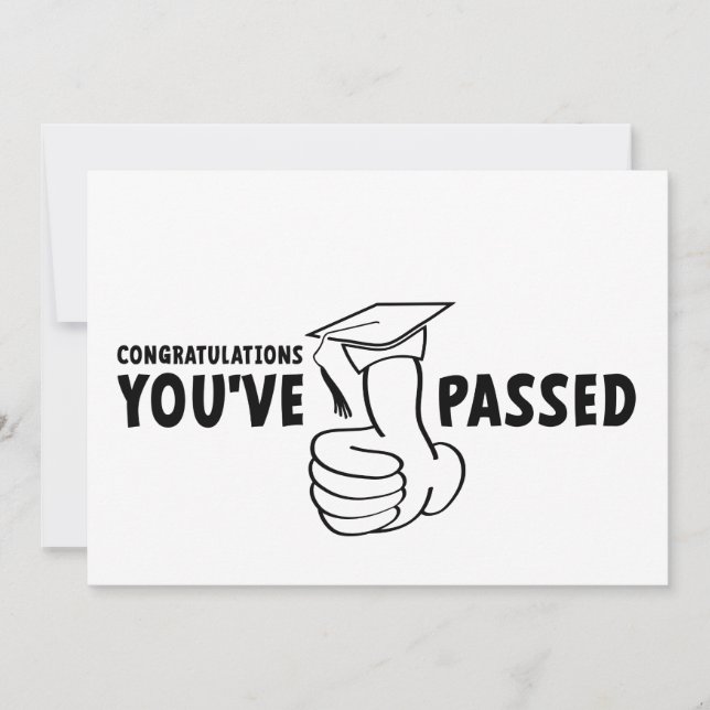 Carte De Remerciements Félicitations, vous avez réussi, vous êtes diplômé (Devant)
