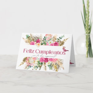 Carte De Remerciements Feliz Cumpleaños En Tu Día Especial, Anniversaire