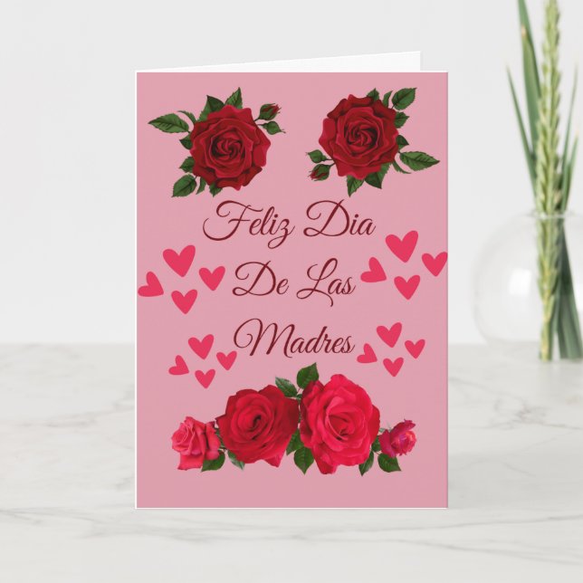 Carte De Remerciements Feliz Dia de las Madres Tarjeta (Devant)