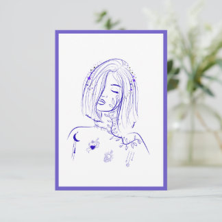 Carte De Remerciements Féminine Céleste de Rêve