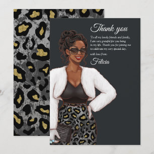 Carte De Remerciements Femme noire