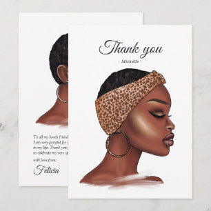 Carte De Remerciements Femme noire