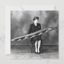 Femme Vintage avec anguille
