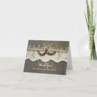 Fer à Cheval Rustique Mariage Remerciements en Den