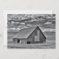 Fermes | BW American Flag Barn Scene