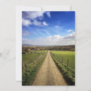 Carte De Remerciements Fermes   Français Camptryside Dirt Road